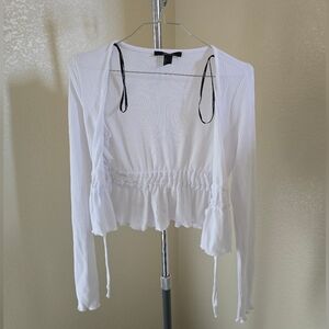 Forever21 Long Sleeve Crop Top Wrap (S1)